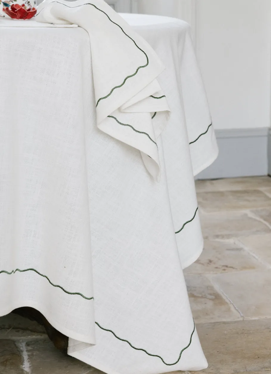 Bouchara Nappe^NAPPE EN COTON FLAMMÉ AVEC FINITION BOURDON