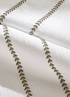 Bouchara Nappe^NAPPE EN COTON FLAMMÉ BRODÉE ANTI-TACHE TIBO