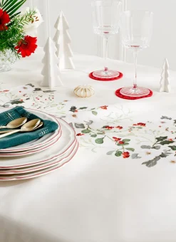 Bouchara Nappe^NAPPE EN COTON IMPRIMÉ FEUILLES ET BAIES