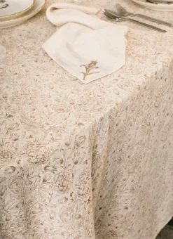 Bouchara Nappe^NAPPE EN LIN ET COTON À IMPRIMÉ FLORAL