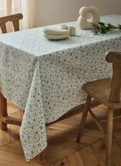 Bouchara Nappe^NAPPE FLEURIE EN COTON ENDUIT
