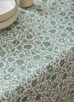 Bouchara Nappe^NAPPE FLEURIE EN COTON ENDUIT