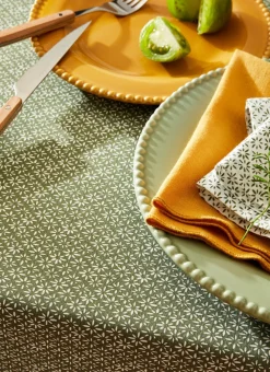 Bouchara Nappes Enduites & Anti-Taches|Nappe^NAPPE RONDE EN COTON ENDUIT IMPRIMÉ PETITES FLEURS