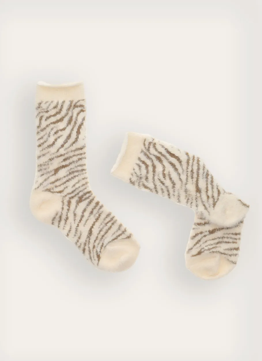 Bouchara Homewear, Accessoire^PAIRE DE CHAUSSETTES BICOLORES ZEBRE