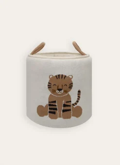 Enfant Bouchara Decoration, Rangement^PANIER DE RANGEMENT EN TRICOT TIGRE