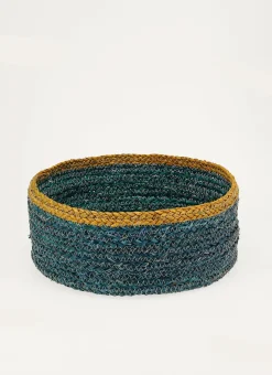 Bouchara Panier^PANIER EN FIBRES DE MAÏS AVEC LISERET CONTRASTÉ