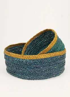 Bouchara Panier^PANIER EN FIBRES DE MAÏS AVEC LISERET CONTRASTÉ