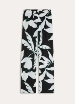 Bouchara Pyjama, Chemise De Nuit^PANTALON DROIT ÉLASTIQUÉ EN COTON IMPRIMÉ FEUILLE