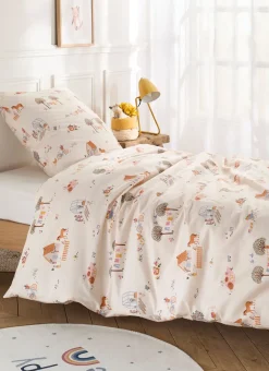 Enfant Bouchara Linge De Lit^PARURE DE LIT ENFANT EN PERCALE DE COTON EGLANTINE