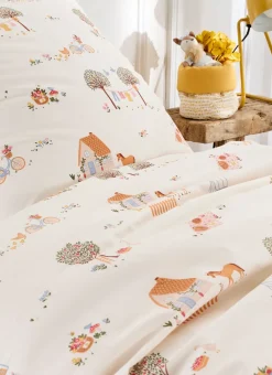 Enfant Bouchara Linge De Lit^PARURE DE LIT ENFANT EN PERCALE DE COTON EGLANTINE