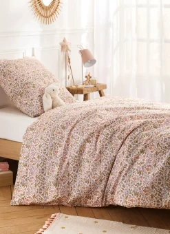 Enfant Bouchara Linge De Lit^PARURE DE LIT ENFANT EN PERCALE MOTIF FLEURI JAISA