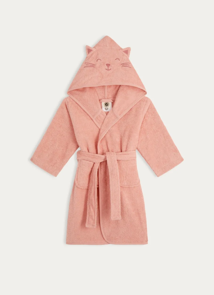 Enfant Bouchara Linge De Bain^PEIGNOIR ENFANT EN ÉPONGE À CAPUCHE CHAT