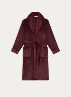 Bouchara Peignoir^PEIGNOIR POLAIRE AVEC COL EN FAUSSE FOURRURE