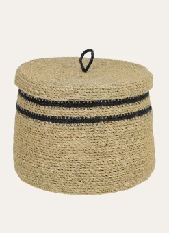 Bouchara Panier^PETIT PANIER EN FIBRES NATURELLES AVEC COUVERCLE