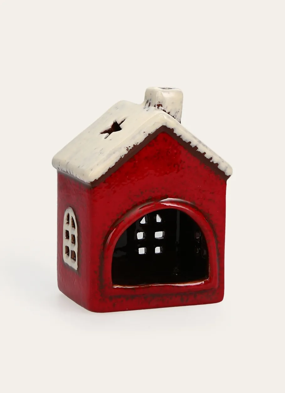 Bouchara Décoration De Noël^PHOTOPHORE MAISON PEINTE EN DOLOMITE