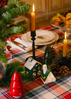 Bouchara Décoration De Noël^PHOTOPHORE MAISON PEINTE EN DOLOMITE