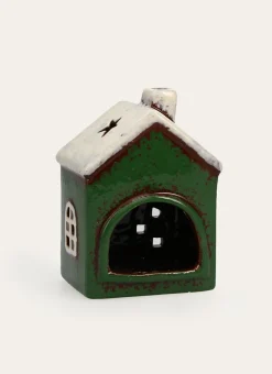 Bouchara Décoration De Noël^PHOTOPHORE MAISON PEINTE EN DOLOMITE