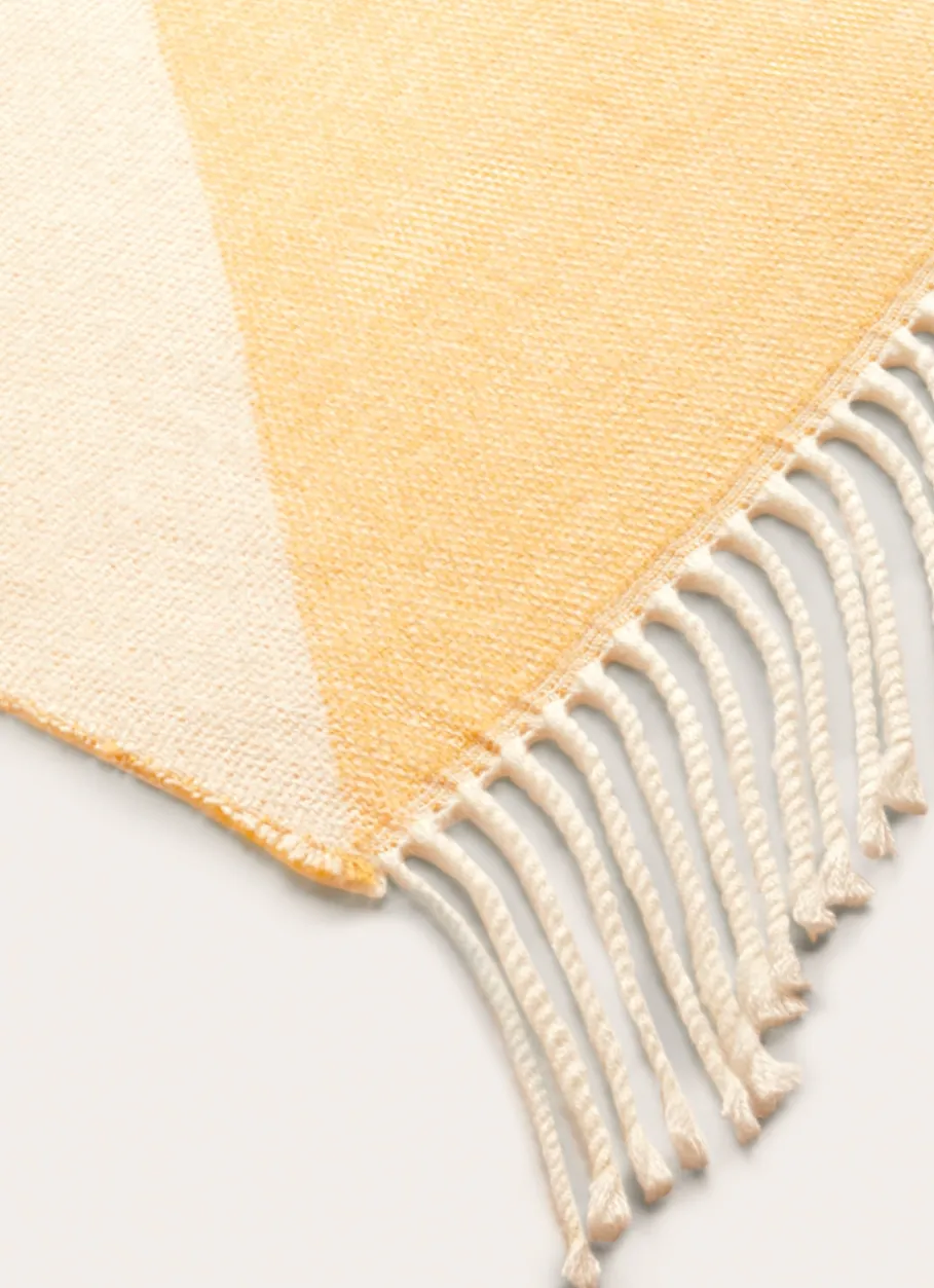 Bouchara Plaid^PLAID À FRANGES TISSÉ TEINT MOTIF GÉOMÉTRIQUE