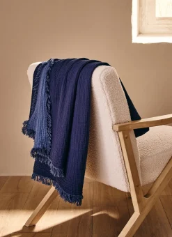 Bouchara Plaid|Jete De Lit, Edredon^PLAID EN GAZE DE COTON