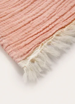 Bouchara Plaid|Jete De Lit, Edredon^PLAID EN GAZE DE COTON RAYÉ