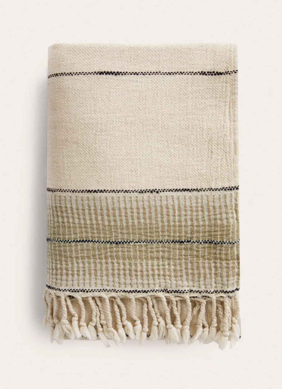 Bouchara Plaid|Jete De Lit, Edredon^PLAID LÉGER EN COTON ET LIN