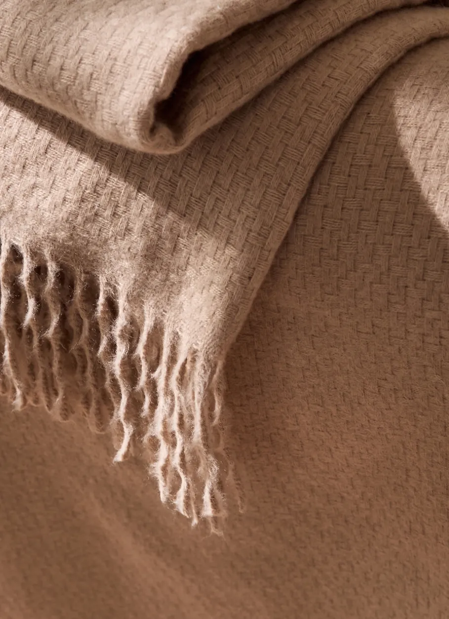 Bouchara Plaid|Jete De Lit, Edredon^PLAID TISSÉ UNI RIVAGE