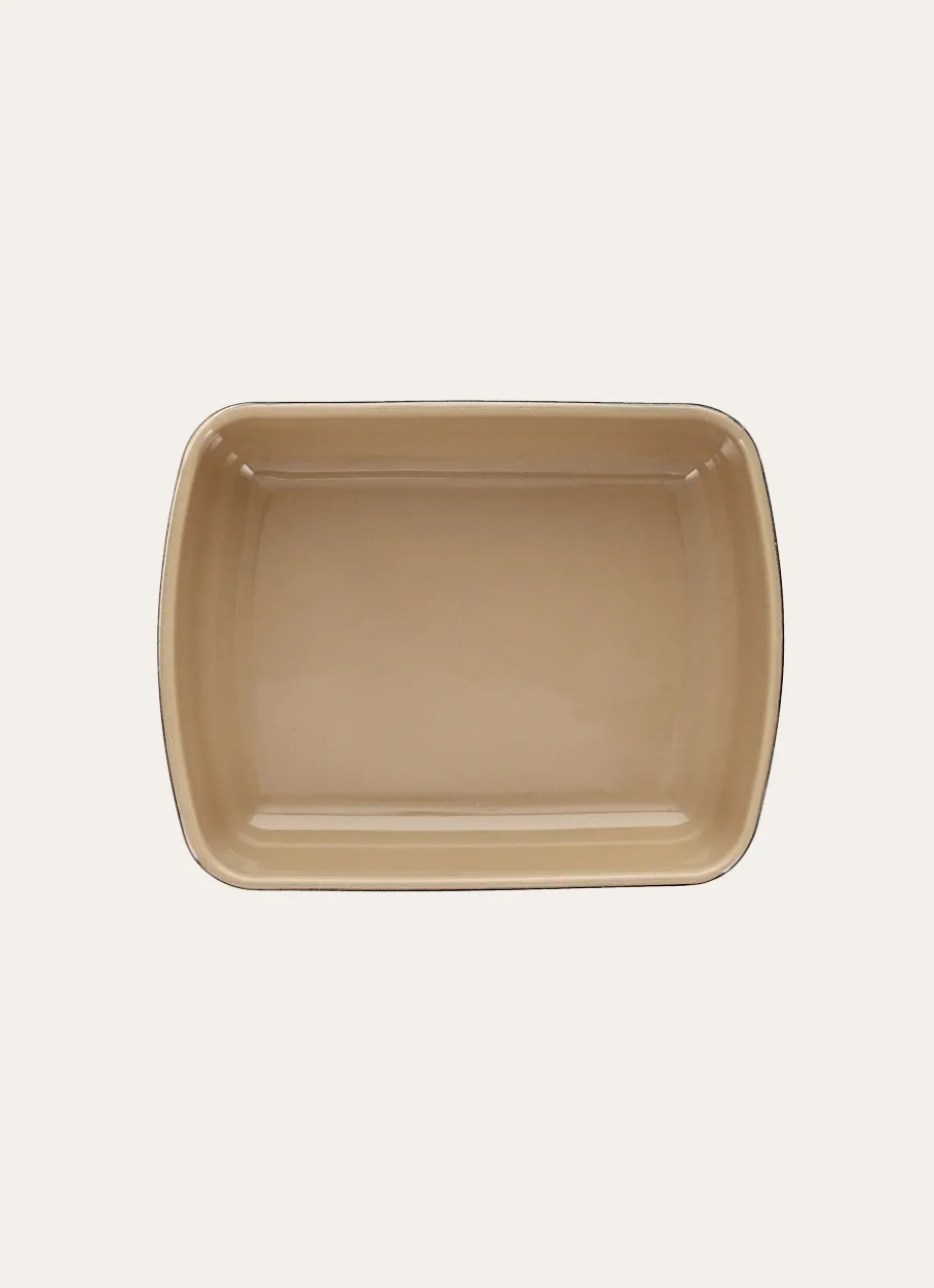 Bouchara Plat, Plateau^PLAT À FOUR BICOLORE EN CÉRAMIQUE GRAND FORMAT