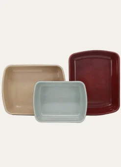 Bouchara Plat, Plateau^PLAT À FOUR BICOLORE EN CÉRAMIQUE GRAND FORMAT