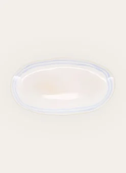 Bouchara Plat, Plateau^PLAT OVALE EN GRÈS CIEL