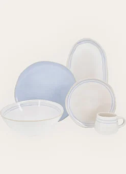 Bouchara Plat, Plateau^PLAT OVALE EN GRÈS CIEL