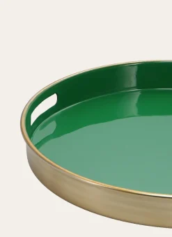 Bouchara Plat, Plateau^PLATEAU ROND EN MÉTAL BROSSÉ