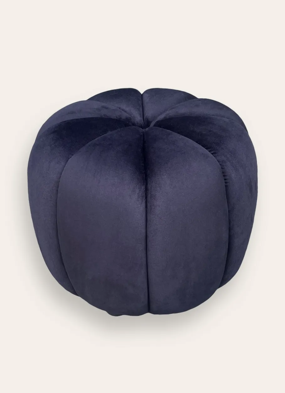 Bouchara Pouf, Tabouret, Chaise^POUF EN VELOURS - DÉCOUPE TRAVAILLÉE