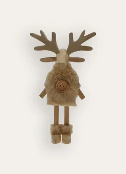 Bouchara Décoration De Noël^RENNE À POSER EN BOIS ET FAUSSE FOURRURE