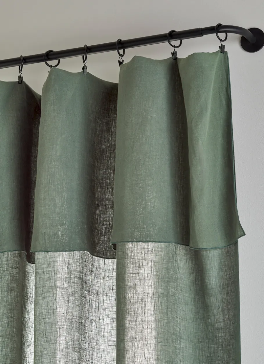 Bouchara Rideau^RIDEAU EN LIN LAVÉ BOURDON