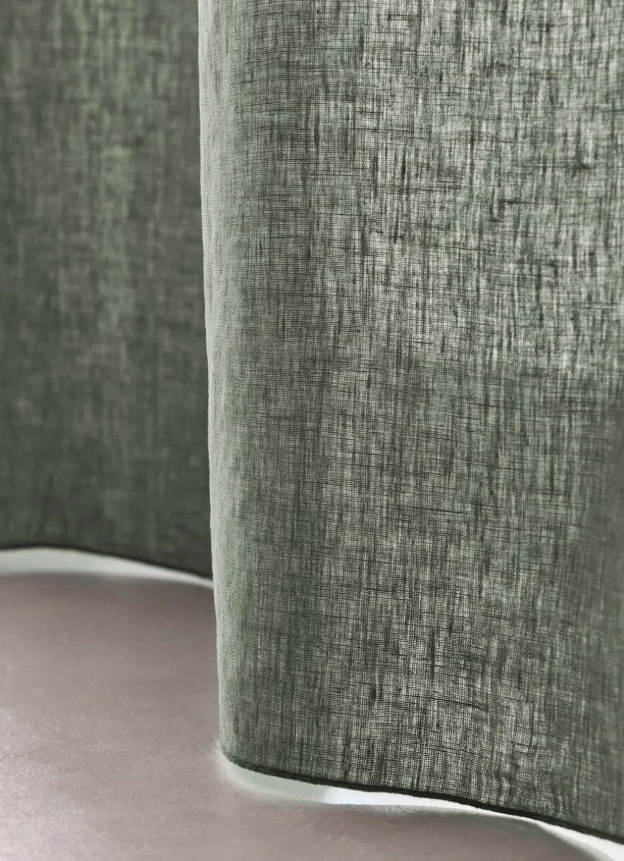 Bouchara Rideau^RIDEAU EN LIN LAVÉ BOURDON