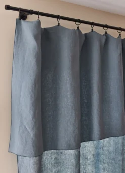 Bouchara Rideau^RIDEAU EN LIN LAVÉ BOURDON