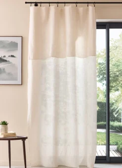 Bouchara Rideau^RIDEAU EN LIN LAVÉ BOURDON