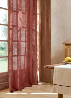 Bouchara Rideau^RIDEAU EN LIN LAVÉ ET BOURDON