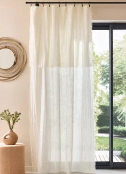 Bouchara Rideau^RIDEAU FLUIDE TEXTURÉ EN COTON ET LIN