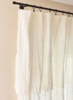 Bouchara Rideau^RIDEAU FLUIDE TEXTURÉ EN COTON ET LIN