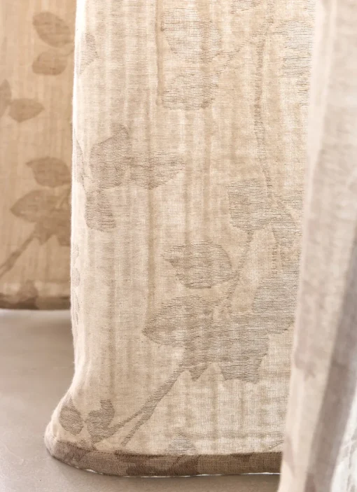 Bouchara Rideau^RIDEAU RÉVERSIBLE EN COTON JACQUARD VÉGÉTAL - Beau Lin ...