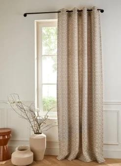 Bouchara Rideau^RIDEAU TAMISANT EN JACQUARD GÉOMÉTRIQUE
