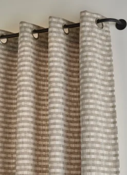 Bouchara Rideau^RIDEAU TAMISANT EN JACQUARD GÉOMÉTRIQUE