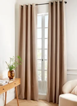 Bouchara Occultant, Thermique|Rideau^RIDEAU THERMIQUE UNI EFFET VELOURS MAT