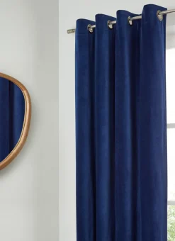 Bouchara Rideau^RIDEAU UNI EN VELOURS DE COTON DOUBLÉ