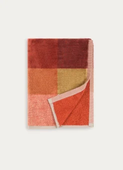 Bouchara Linge De Bain Fantaisie^SERVIETTE DE BAIN EN VELOURS À CARREAUX