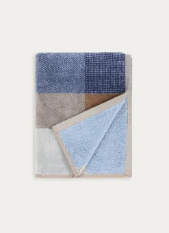 Bouchara Linge De Bain Fantaisie^SERVIETTE DE BAIN EN VELOURS À CARREAUX