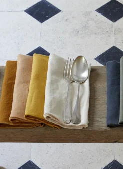 Bouchara Serviette De Table^SERVIETTE DE TABLE EN COTON ET LIN BOURDON COLORÉ