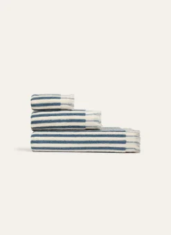 Bouchara Linge De Bain Fantaisie^SERVIETTE DE TOILETTE À RAYURES DOUBLE FACE