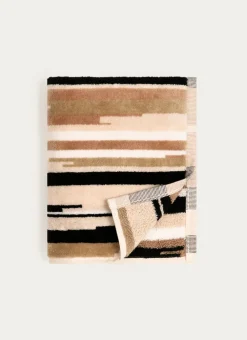 Bouchara Linge De Bain Fantaisie^SERVIETTE DE TOILETTE EN VELOURS À RAYURES